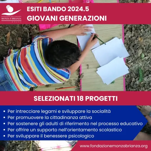 BANDO 2024.5 | GIOVANI GENERAZIONI